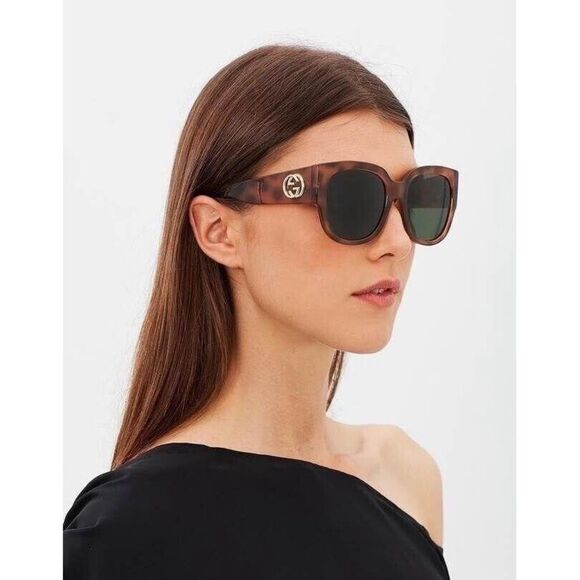 Gucci Sunglasses GG0142SA 002 Women S Havana Gucci Eyewear - Picture 1 of 11